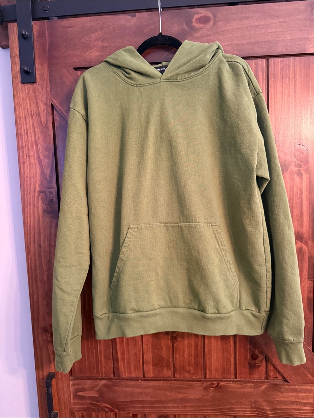 Men's Talentless Olive Green Hooded Pullover Sweatshirt